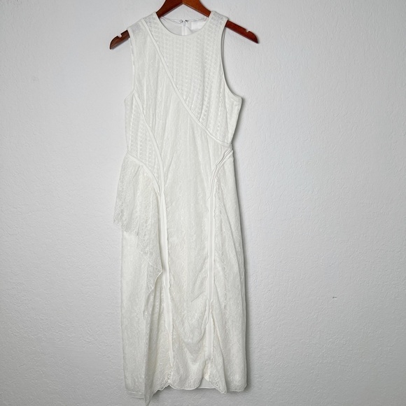 Hugo Boss Runway Danisa Stretch Midi White Dress - Picture 2 of 13